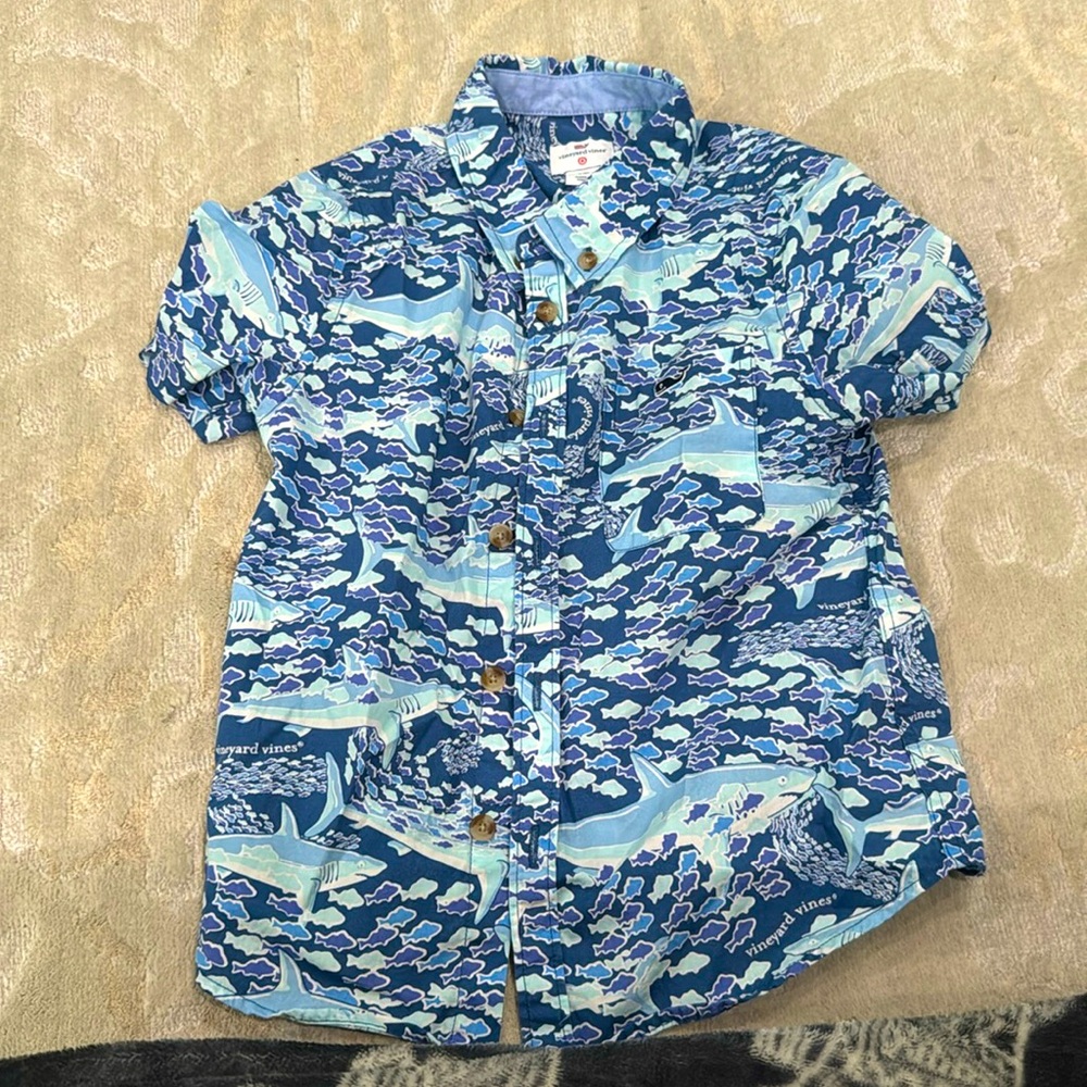 Vineyard Vines for target 3T shirt sleeve button down shark